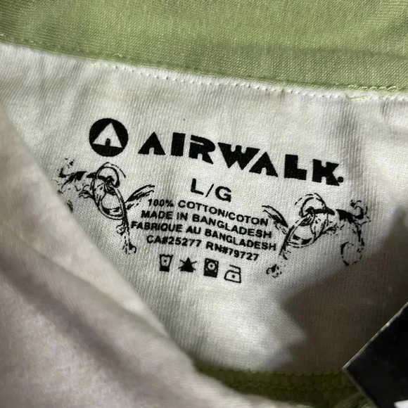 NWT, retro AIRWALK striped men polo shirt,2 tone,cosplay,ASO Big Bang, 70’s, - Picture 10 of 15